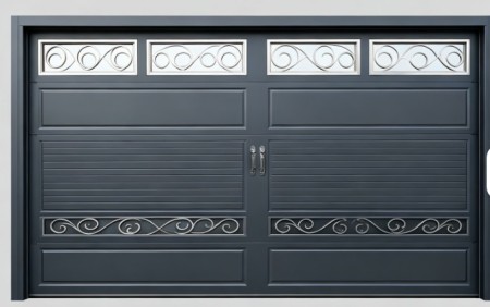 Custom Carved Aluminum Art Sectional Garage Door, Automatic Overhead Garage Door for Villa Residenti 3