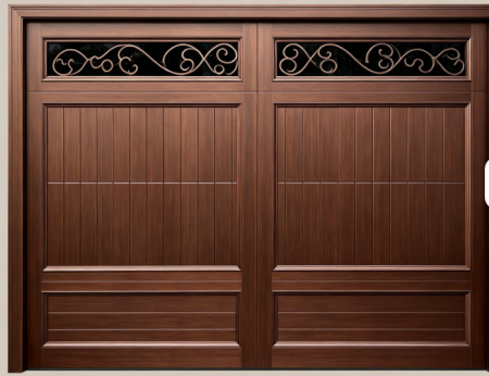 Custom Carved Aluminum Art Sectional Garage Door, Automatic Overhead Garage Door for Villa Residenti 5