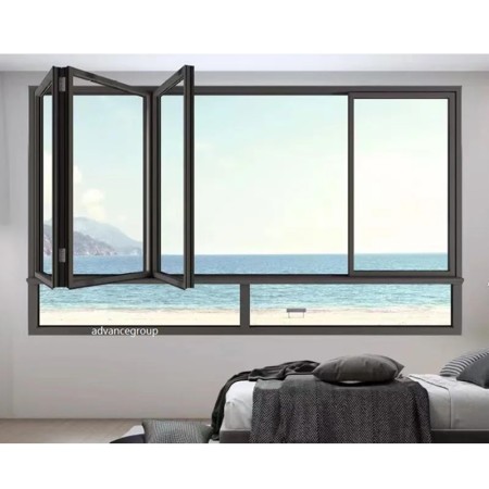 Premium Aluminum Folding Windows with German Kerssenberg Hardware 2