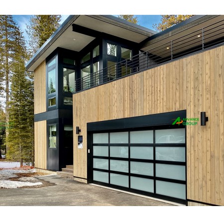 Aluminum Framed&Tempered Glass Overhead Garage Door for Villa & Commercial Use 3
