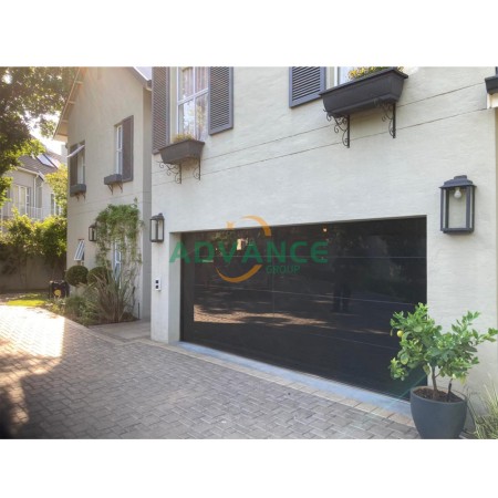 Luxury Frameless Mirror Glass Sectional Overhead Garage Door for Modern Villa 3