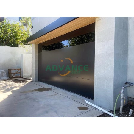 Frameless Solid Aluminum Panel Sectional Overhead Garage Door, Hidden Aluminum Structure for Modern 3